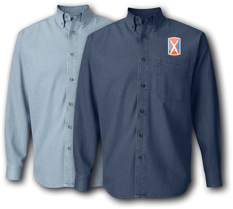106th Signal Brigade Embroidered Denim Shirt