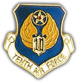 10th Air Force Shield Lapel Pin