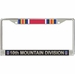 10th Infantry Division WW2 Veteran Service Ribbon License Plate Frame
