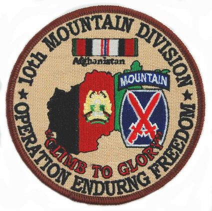10th Mountain 4" Operation Enduring Freedom Patch