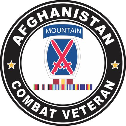 10th Mountain Afghanistan Campaign with ribbons