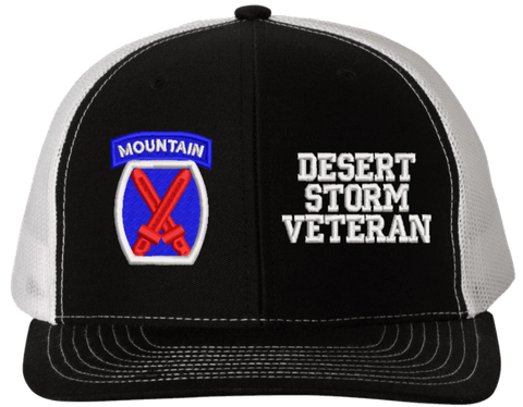 10th Mountain Desert Storm Veteran Split Cap