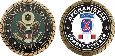 10th Mountain Division Afghanistan Combat Veteran Challenge Coin