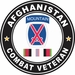 10th Mountain Division Afghanistan Combat Veteran Decal