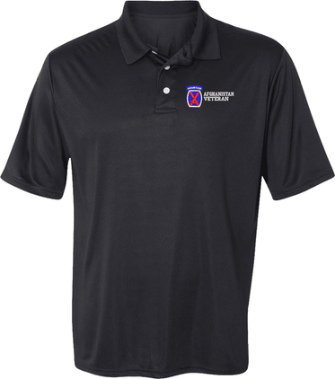 10th Mountain Division Afghanistan Veteran Moisture Wicking Polo