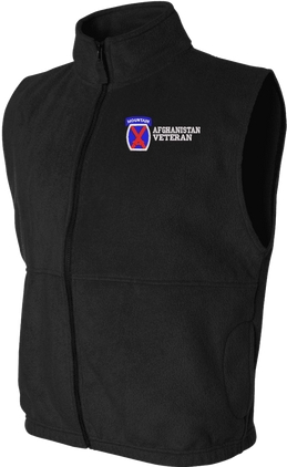 10th Mountain Division Afghanistan Veteran Full-Zip Fleece Vest