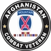 10th Mountain Afghanistan Campaign with ribbons