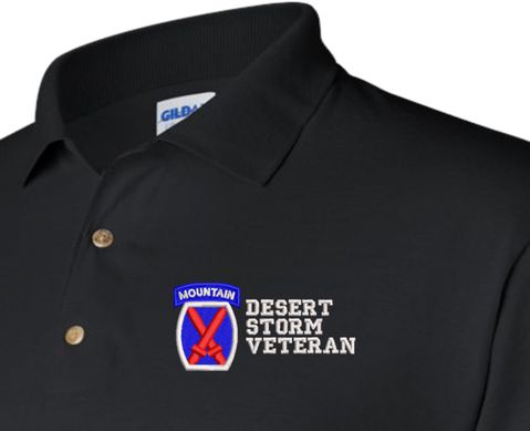 10th Mountain Division Desert Storm Veteran Polo