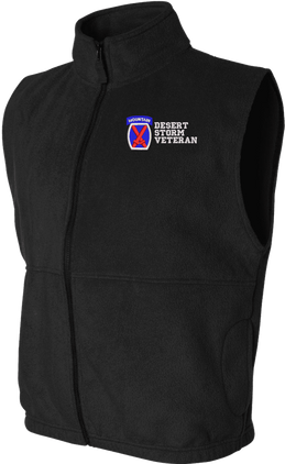 10th Mountain Division Desert Storm Veteran Full-Zip Fleece Vest