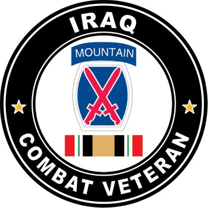 10th Mountain Division Iraq Combat Veteran Operation Iraqi Freedom OIF Sticker Decal