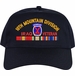 10th Mountain Division Iraq Veteran Embroidered Cap with Ribbons