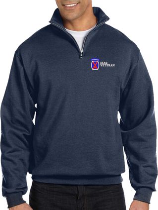 10th Mountain Division Iraq Veteran Embroidered Quarter-Zip Pullover