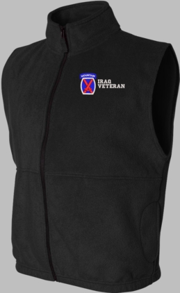 10th Mountain Division Iraq Veteran Full-Zip Fleece Vest