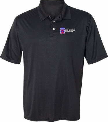 10th Mountain Division Moisture Wicking Polo