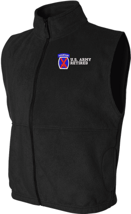 10th Mountain Division Retired Full-Zip Fleece Vest