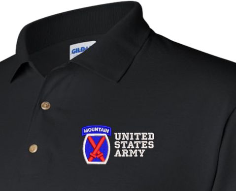 10th Mountain Division United States Army Polo