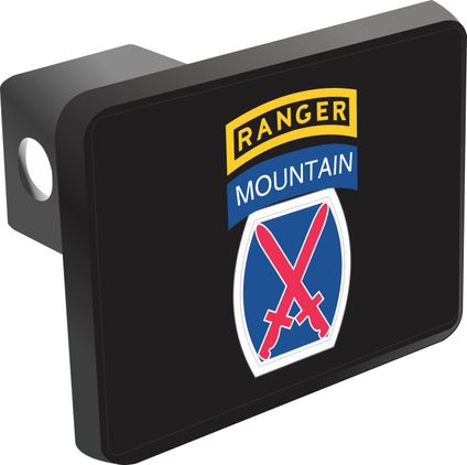 10th Mountain Division with Ranger Tab Sticker Hitch Cover