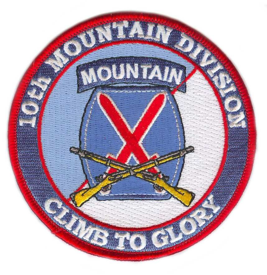 10th Mountain Division (with Rifles) Patch