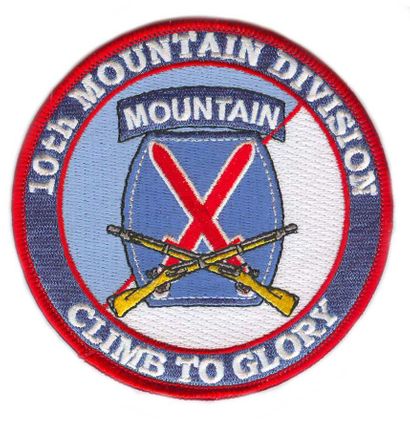 10th Mountain Division (with Rifles) Patch