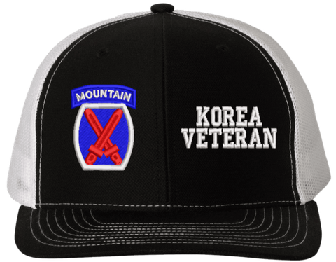 10th Mountain Korea Veteran Split Cap