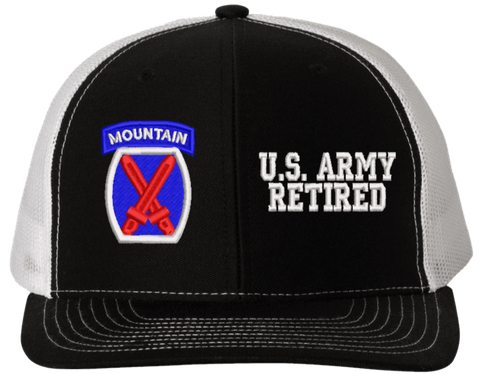 10th Mountain U.S. Army Retired Split Cap