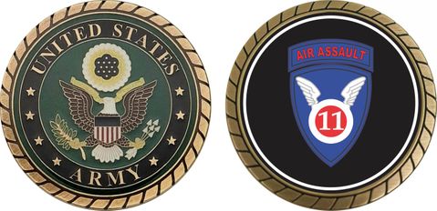U.S. Army 11th Airborne Division Air Assault Challenge Coin