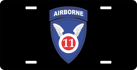 11th Airborne Window License Plate