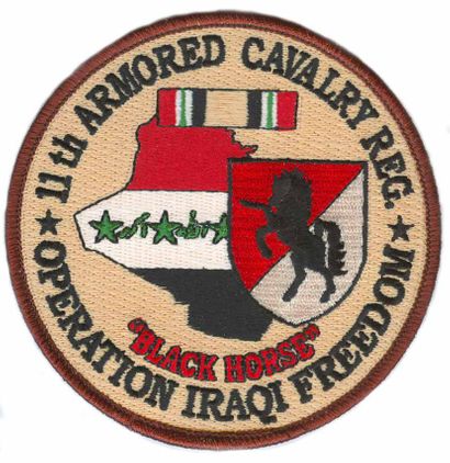 11th Armored Cavalry 4" Operation Iraqi Freedom Patch