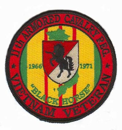 11th Armored Cavalry 4" Vietnam Veteran Patch