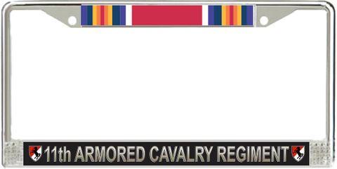 11th Armored Cavalry Regiment WW2 Veteran License Plate Frame