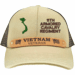 11th Armored Cavalry Vietnam Veteran Leather strap mesh back Cap