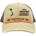 11th Armored Cavalry Vietnam Veteran Leather strap mesh back Cap