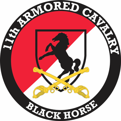 11th Armored Cavalry with Sabres Decal