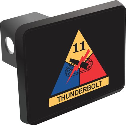 11th Armored Division Sticker Thunderbolt Hitch Cover
