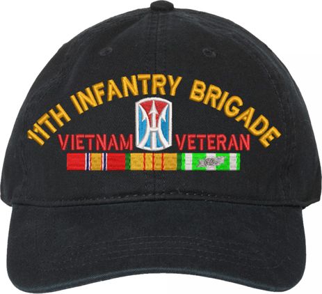 11th Infantry Brigade Vietnam Veteran with Ribbons Unstructured Dad Cap