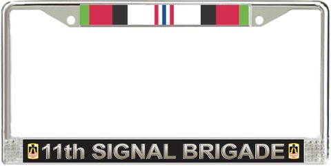 11th Signal Brigade Afghanistan License Plate Frame