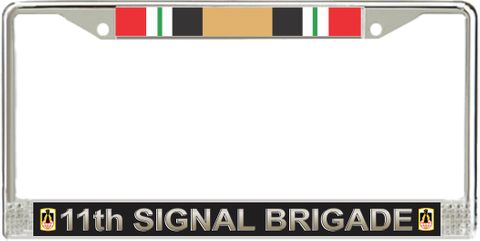 11th Signal Brigade Iraq Veteran License Plate Frame
