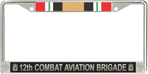 12th Aviation Brigade Iraq Veteran License Plate Frame