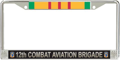 12th Aviation Brigade Vietnam Veteran License Plate Frame