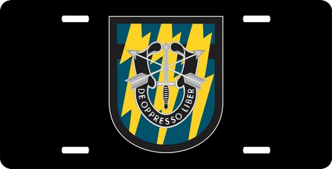 12th Special Forces Group Flash License Plate