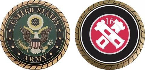U.S. Army 16th Engineering Brigade Challenge Coin