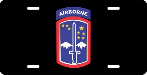 172nd Infantry Brigade Airborne License Plate