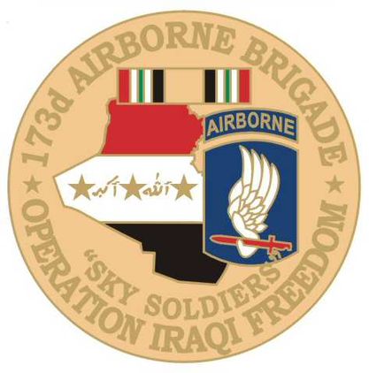 173rd Airborne Brigade 1 1/8" Operation Iraqi Freedom Lapel Pin