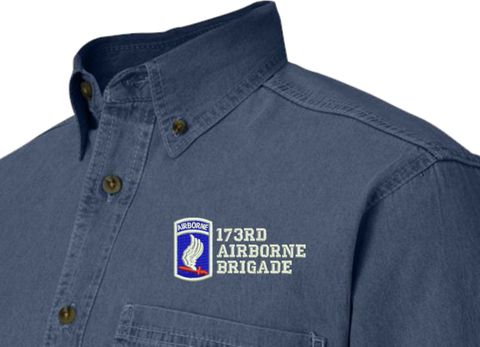 173rd Airborne Brigade Denim Shirt