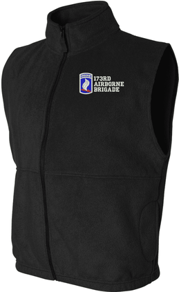 173rd Airborne Brigade Full-Zip Fleece Vest