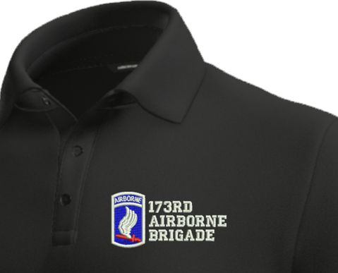 173rd Airborne Brigade Moisture Wicking Polo