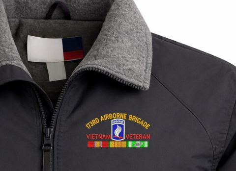 173rd Airborne Brigade Vietnam Veteran with Ribbons Embroidered 3-Season Jacket