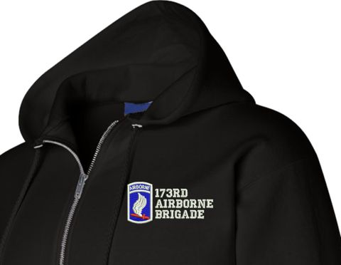 173rd Airborne Brigade Zippered Hoodie
