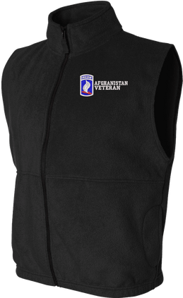 173rd Airborne Brigade Afghanistan Veteran Full-Zip Fleece Vest