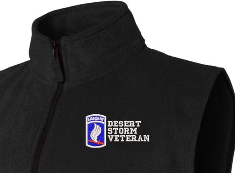 173rd Airborne Brigade Desert Storm Veteran Full-Zip Fleece Vest
